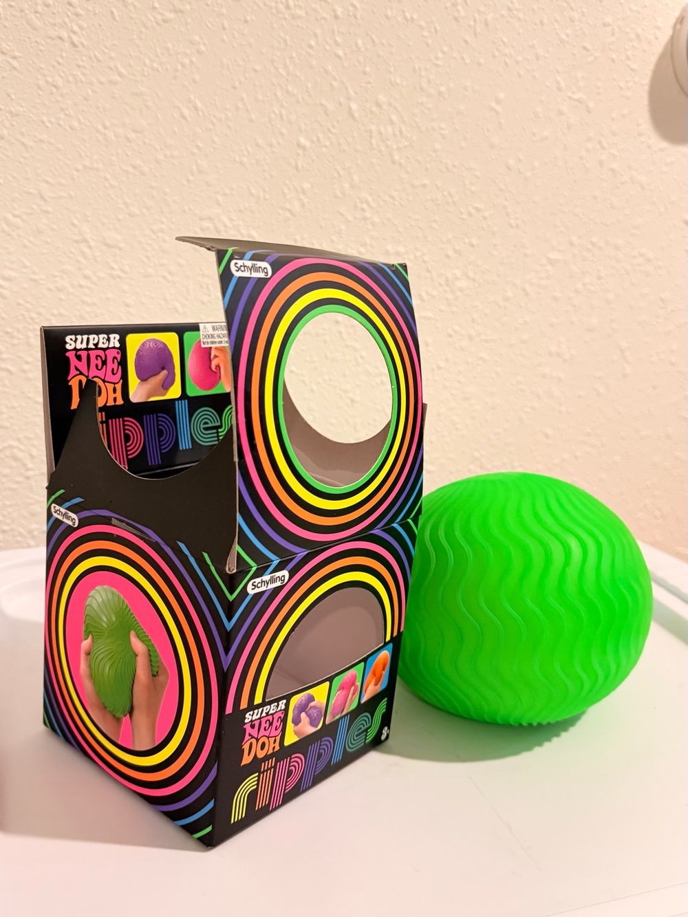 Super Nee Doh Ripple Ball - Bright Green